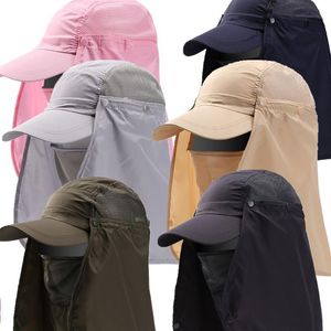 Cappelli da esterno Loogdeel Cappello da pesca Protezione solare Asciugatura rapida Fresco Confortevole Protezione completa per la testa Berretto sportivo anti-UV Headwaer