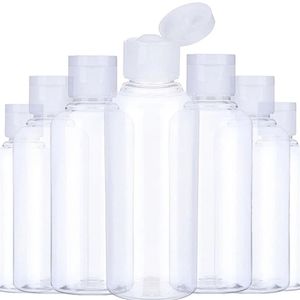 50ml 10ml 20ml 30mlの50ml 60ml 80ml 100mlのプラスチックの空のボトル、フリップキャップ旅行容器の詰め替え式トイレタリーボトルシャンプーローションパッケージ