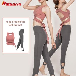 Seksi Yoga Setleri Kadın Spor Giyim Spor Suit Nefes Egzersiz Seti Fitness Spor Sportwear Kıyafet