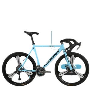 3 Raggi 27 Velocità Adulto Road Racing Fixied Gear Bike Bicicletta Bici a ruota libera Biciclette Doppio freno a disco Telaio muscolare Bicicletta