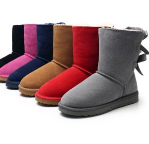 حار بيع AUS الكلاسيكية U3280 نصف 2 القوس النساء أحذية الثلج bowknot الدفء قصيرة الشتاء جلد طبيعي جلد الغنم أفخم الأحذية G3280