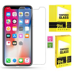 0.3MM 2.5D 9H Tempered Glass Screen Protector For iPhone 12 Mini 11 Pro Max XR XS X 7 8 Plus LG stylo 6 Protector Film with Paper Box