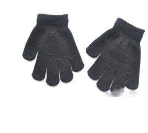 2021 24 paare/los 15 cm 12 farben kinder winter warme handschuhe fünf handschuhe mädchen junge kinder multicolor reine gestrickte finger handschuh