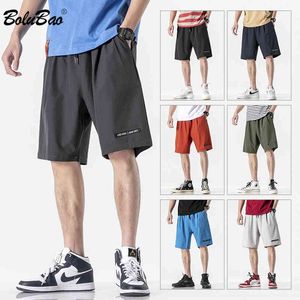 BOLUBAO Einfarbige Shorts Männer Casual Sommer Atmungsaktive Sport Kordelzug Fünfte Hosen Kurze 210518