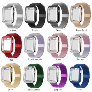 Magnetic Loop Strap With TPU Case For Apple watch Band 44mm 40mm 45mm 41mm 42mm 38mm Stainless steel correa bracelet iWatch serie 3 4 5 6 se 7