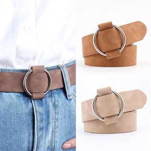 Cinture Cintura da donna di marca Cintura con fibbia in metallo rotonda alla moda di alta qualità Jeans eleganti Cintura versatile regolabile senza agoCinture