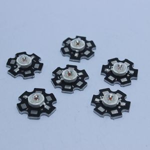 50PCS 1W 3W High Power LED-pärlor Full Spectrum Pure White med 20mm Svart Star PCB Värmesbänk Aluminiumsubstrat DIY Lights