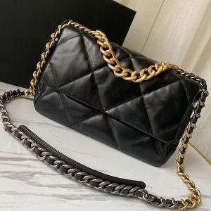 2022 Luxury handbags designer 19 bag women fashion top quality lambskin soft leather tote purse crossbody metal chain flap shoulder bags