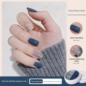 Nail Gel Tvåfärg Solid Polsk manikyr för naglar Semi Permanent Top Coat UV LED Lack Soak Off Art