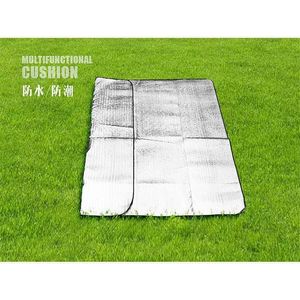 Moisture-proof mat outdoor camping thickened picnic aluminum membrane portable waterproof single double dormitory student sl 220104