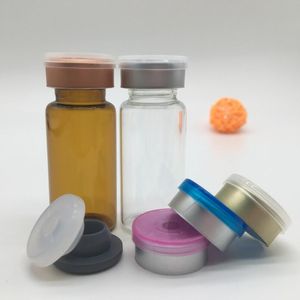 10ML Clear Injection Glass Vial with Flip Off Cap and Tear Off Cap,10cc Liquid Medicine Glass Containers