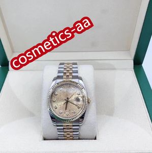 Relógios clássicos unissex 1262233 116231 116233 116234 36mm mostrador padrão mecânico automático diamante mostrador dourado pulseira jubileu com caixa 2813 movimento com caixa