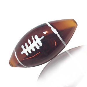 Latest Football Shape Pyrex Thick Glass Smoking Tube Handpipe Portable Handmade Dry Herb Tobacco Oil Rigs Filter Bong Hand Novelty Art Pipes DHL Free