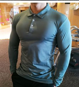 Grön Snabbtryckskjorta Långärmad kompressionskjortor Gym T-shirt Fitness Sport Cykling Zipper Män Rashgard