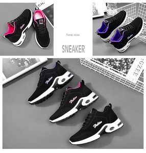 Sapatos femininos caem 2021 Couro Matte Superior Macio Sola Corrida Sapato Coreano Almofada Casual Esportes Sapatos Mulheres PN102