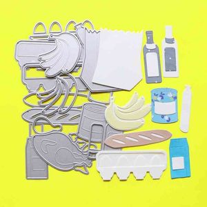 Cutting Dies Shopping Groceries Scrapbook Cardmaking DIY Paper Craft Metal Stencil Surprise Creation 210702