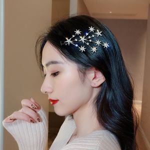 Moda Pięć Spioste Stars Bowknot Headpastes Hairpin Celebrity Temperament Pałąk Clip Headdress Akcesoria do włosów Rhinestone Hairbands dla Kobiet