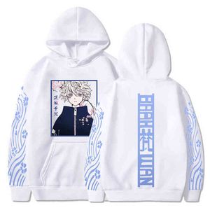 Anime Tokyo Revengers Hoodie Fashion Foldsirets Print Plotover Hoodies Свободная уличная одежда Tops H1227