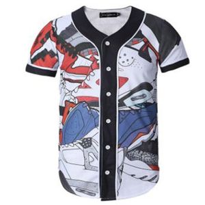 Baseball Trikots 3D T Hemd Männer Lustige Druck Männliche T-Shirts Casual Fitness T-Shirt Homme Hip Hop Tops T 023
