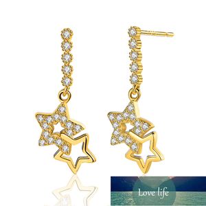 Estrelas Long Stud Brincos Autêntico 100% 925 Brincos de Prata Esterlina para Mulheres Zircon Brincos Brinco Brinco Jóias Presente M2912 Preço de Fábrica Especialista Qualidade