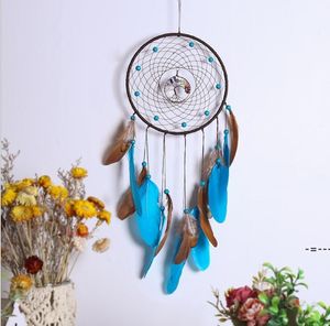 NUOVOPiume Dream Catcher Albero della Vita Regalo di benedizione del partito Acchiappasogni fatti a mano Rete circolare per appendere a parete Arredamento camera da letto per bambini RRD11558