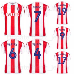 Wholesale jersey number 18 football for sale - Group buy 21 Soccer Stoke City SURRIDGE Jersey POWELL FLETCHER CAMPBELL BROWN MCCLEAN CLUCAS THOMPSON SOUTTAR Custom Name Number Football Shirt Kits