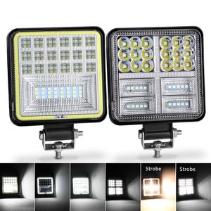 Gruppo ottico per auto Luci da lavoro a LED per camion 6500K 126W Barra luminosa a LED per 4x4 Offroad ATV UTV Trattore Fendinebbia giallo