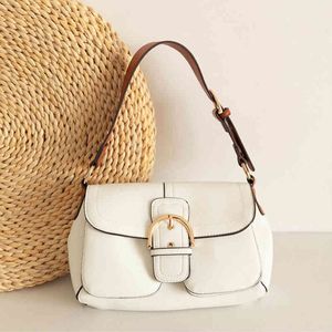 Shoulder Bags Retro for Women Leather Armpit Trendy Crossbody Bag Lady White Purse Luxury Handbag 1227