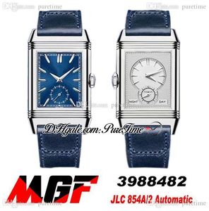 MGF REVERSO TRANY DUOFACE 3988482 JLC 854A / 2 Автоматические мужские часы стальные корпус синий серебряный текстур Dilection Dial Cleam Breate 2022 Super Edition PureTime D4