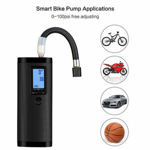 Pompa d'aria per pneumatici senza fili, compressore elettrico intelligente da 12 V per gonfiaggio di pneumatici per auto da bici, anello da nuoto