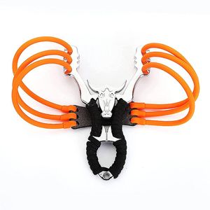 Alloy Catapult Thickened Wrist Strap Slingshot Outdoor Professional Sports Hunting Slingshot Professional Catapult Slingshots,Random Color