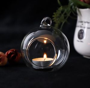 60 MM Hanging Tealight Holder Globi di vetro Terrario Portacandele da sposa Candeliere Vaso Home Hotel Bar Decorazione SN2758