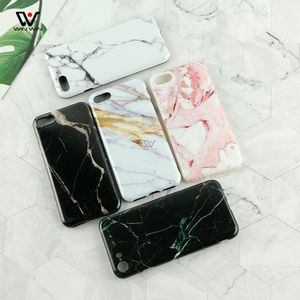 Casi di telefono in silicone morbido in silicone in silicone in marmo di moda antiurto e impermeabile per iPhone 7 custodia posteriore in stock