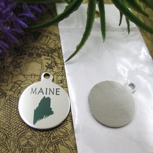 40pcs--stainless steel charms"Maine map" more style choosing DIY pendants fo necklace