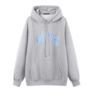 Oversize Girls Letter Print Fleece Sweatshirts Spring-Autumn Fashion Ladies Loose Pullovers Joggers Chic Sweatshirt Women 210427