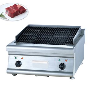 7.2kw Kommersiell Desktop Electric Lava Stone Grill Grillad Oyster Skewers Grillad Gluten Spis Squid