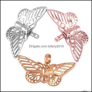 Necklaces & Pendants Jewelryijd8144 Pet Urn Memorial Necklace Ashes Stainless Steel Butterfly Keepsake Pendant Cremation Jewelry For Women C