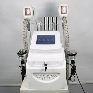 Cryolipolysfett Frysning Slimming Machine 2 Cryo Handtag RF Cavitation 4 i 1 LLLT Lipo Laser Viktminskning Spa Salong Använd skönhetsutrustning