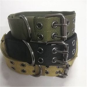 Pet Dog Nylon Training Collars Portable Metal Buckle Dogs Collar Labrador Bulldog Corgi Husdjur Leashs Tillbehör