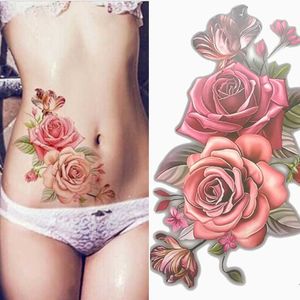Wholesale printing temporary tattoos for sale - Group buy Factory Sexy Lady Disposable Flowers Body Waterproof Transfer Printing Temporary Tattoo Stickers Tatuajes YT