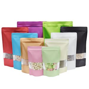 Varie dimensioni Colori Finestra trasparente Confezione regalo e cosmetici Borse Stand up Antiodore Chiusura lampo Biscotti e fagioli Myalr Pouches Promozione