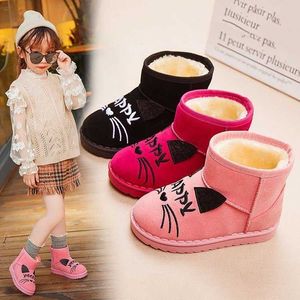 Cotton shoes girl's boots winter new Zhongbang thickened anti-skid wear-resistant boys' primary and secondary school snow boots on Sale