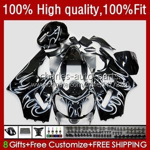 Einspritzverkleidungen für KAWASAKI NINJA ZX1200 ZX 12R 1200CC 1200 CC ZX1200C ZX 12 R 02-06 3No.11 ZX12R 02 03 04 05 06 ZX-12R 2002 2003 2004 2005 2006 OEM Body Kit weiße Flammen