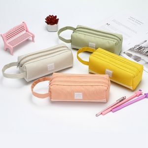 Large Pencil Case Durable Pen Pouch with Big Capacity Oxford Cloth Pen Case