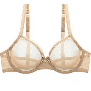 Women Hollow bra see through sexy gauze mesh transparent ultra thin Bras B C D E F 75 80 85 90 95 100 US EU UK Drop 211012