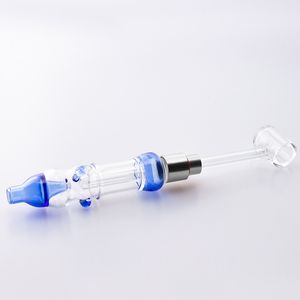 CSYC NC026 Glass Water Bong Smoking Pipe 510 Ceramic Tip Quartz Banger Nail 45/90 Degree Colorful Spill-proof Dab Rig Bubbler Pipes Bongs