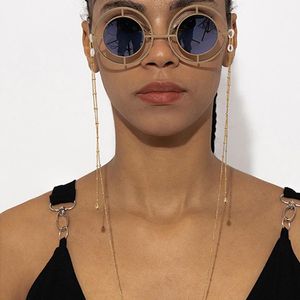 Güneş Gözlüğü Çerçeveleri Kadınlar Için Altın Gözlük Zinciri Yuvarlak Boncuk İpi Moda Kayış Kordonları Gündelik Aksesuarları DJ-199