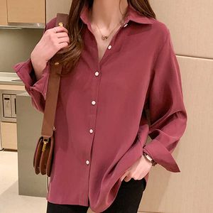 Blouse Women Blusas Mujer De Moda Turn Down Collar Office Blouse Tops Women Long Sleeve Chiffon Blouse Shirt Blusa D850 210602