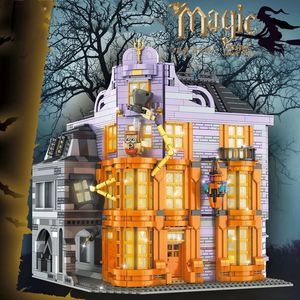 The Magic Joke Shop Movie Diagoned Alley Modell Building Blocks Mold King 16041 Montering Bricks 16038 16039 16040 Födelsedagsleksaker Julklappar