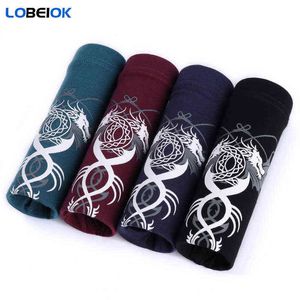 LobEIOK Underwear Mens 4 Pcs \ Lot Calcinha Suave Boxers Calzoncillos Hombre Underpants Sexy M L XL XXL XXXL Plus Size Boxer Shorts H1214